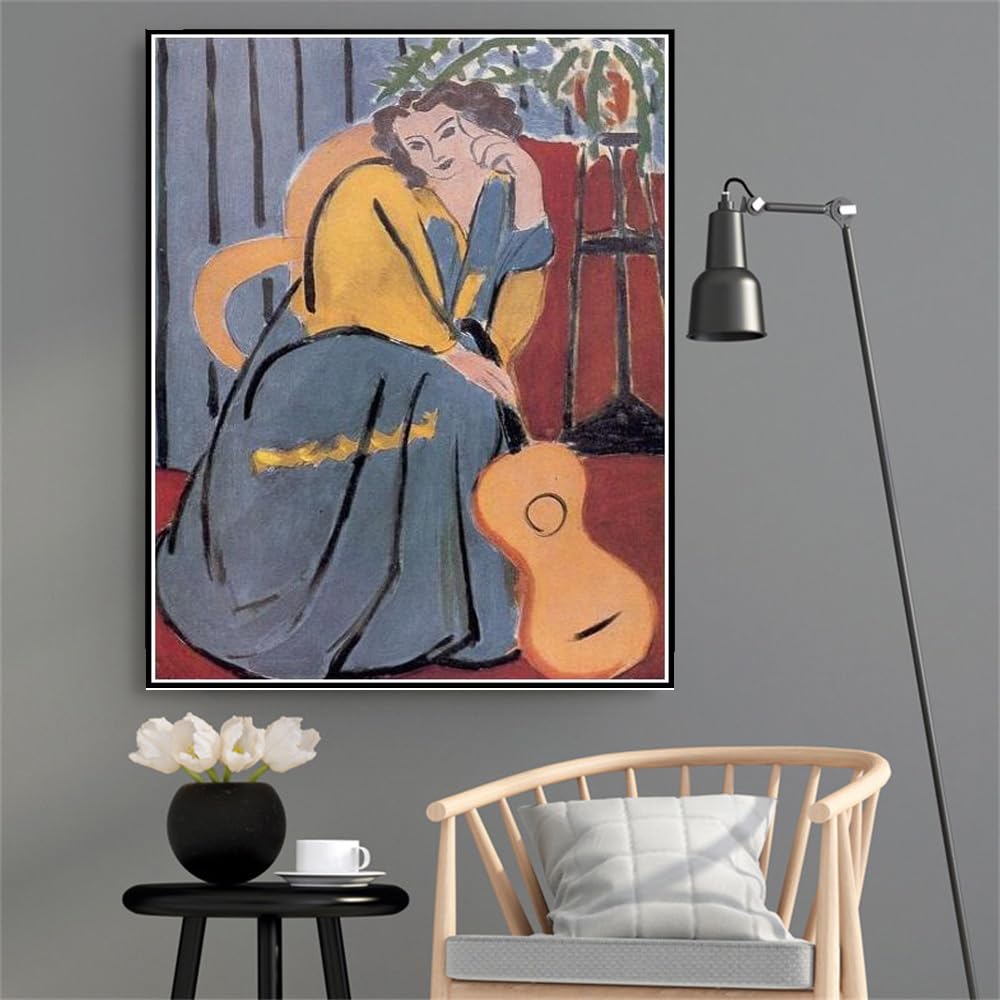 アンリ・マティス(Henri Matisse)、【黄色いドレス】、高級画集画 アンリ・マティス(Henri Matisse)、【黄色いドレス】、高級画集画